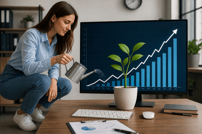 Growth success illustration